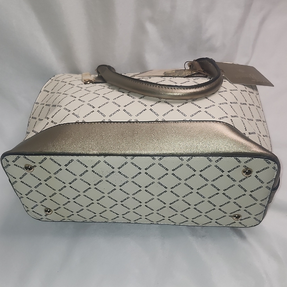 Brangio Italy Brown and Cream Satchel by Beverly Hills Polo Club - Picture 6 of 9